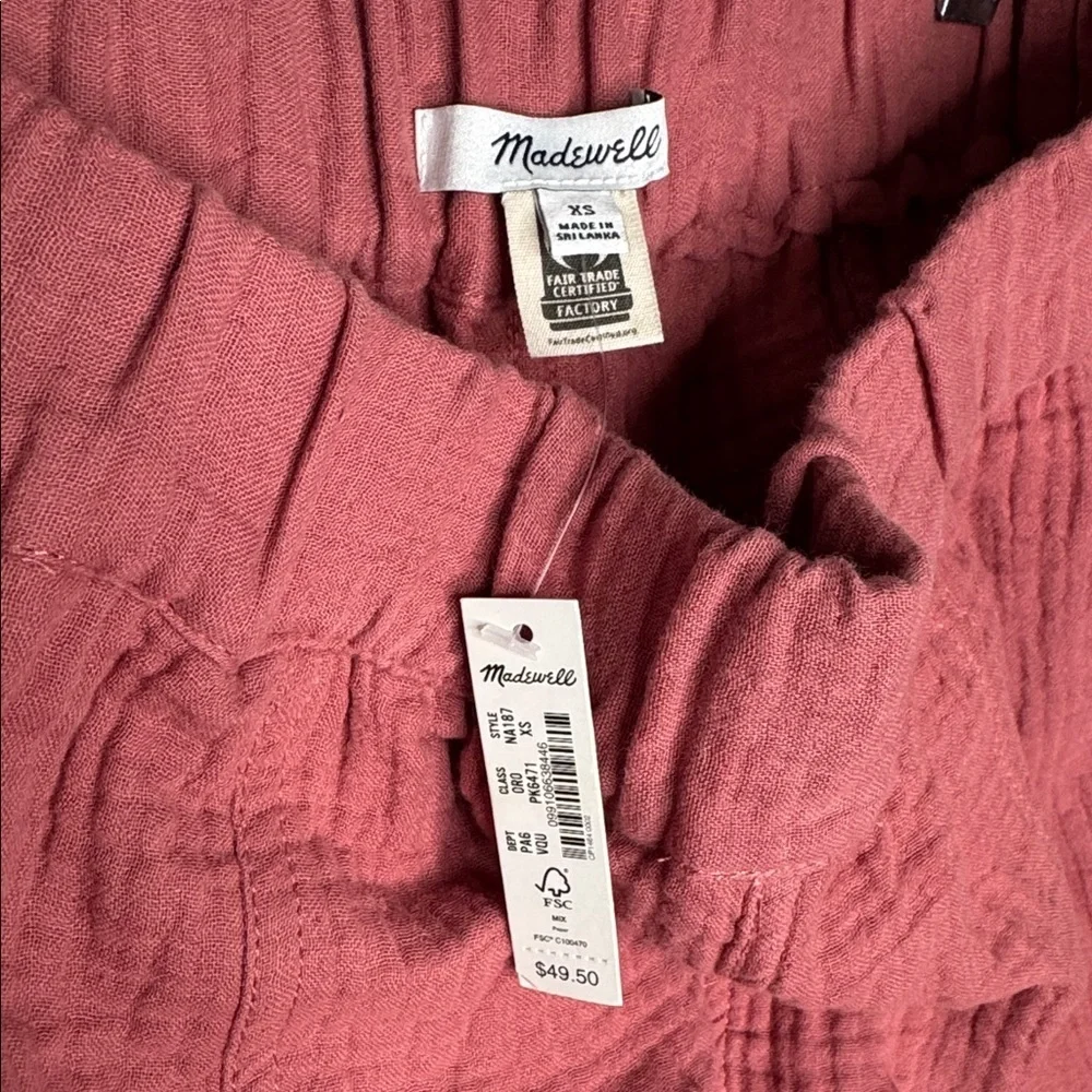 NWT Madewell Easy Pull-On Shorts in Lightspun Vintage Quartz Gauze Shorts Sz XS - Picture 5 of 7